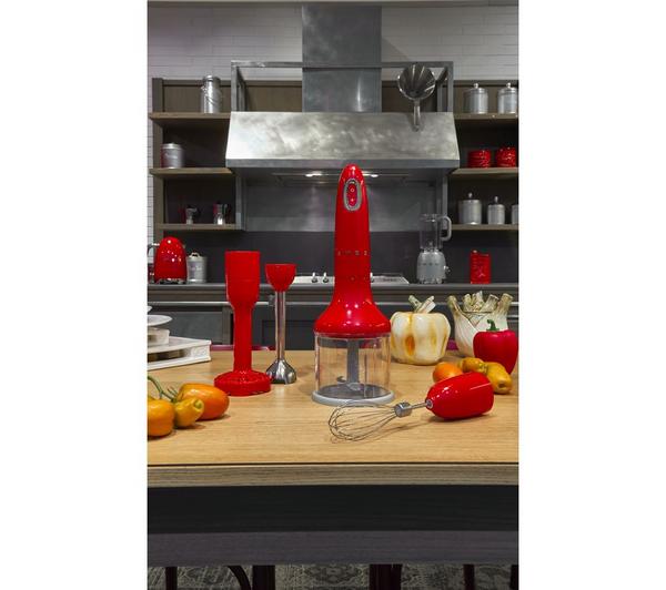 SMEG HBF02RDUK 50s Retro Style Hand Blender Red - View 5