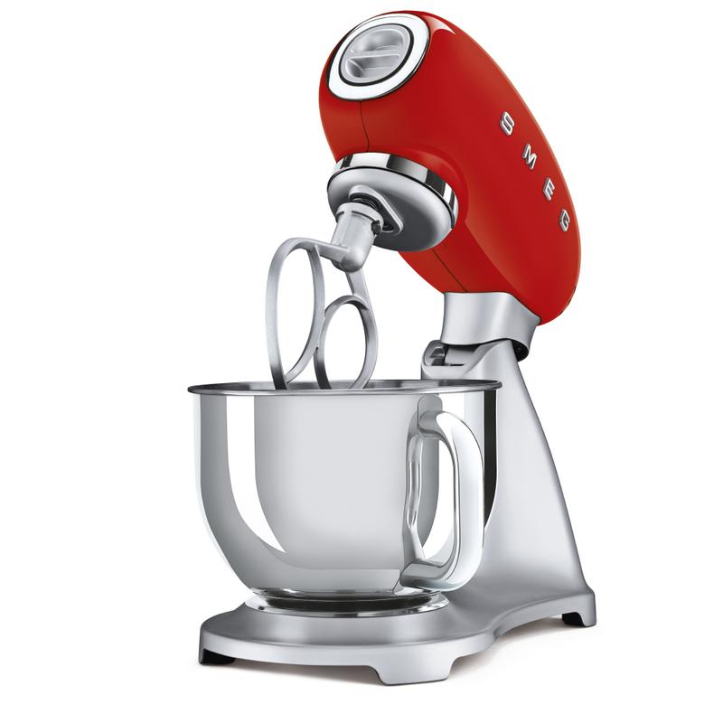 SMEG SMF02RDUK 50s Style Stand Mixer Red - View 3