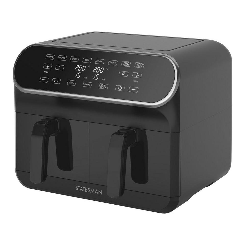 Statesman SKAF08017BK Digital Dual Zone Air Fryer - Black - View 3