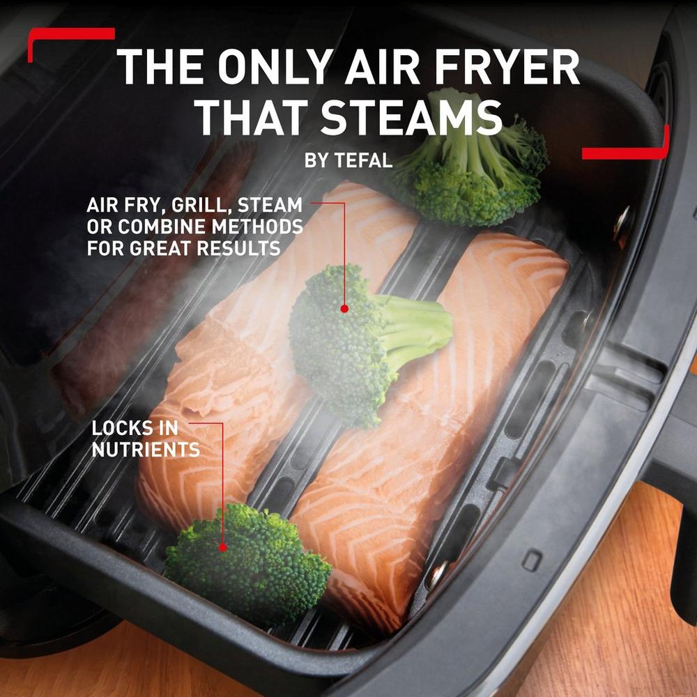 Tefal FW201827 EasyFry 3in1 Digital Air Fryer Grill & Steamer 6.2L Black - View 2