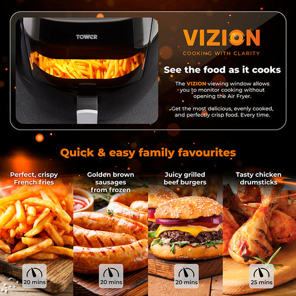 Tower T17072 Vortx Vizion 7 Litre Air Fryer With Digital Display - View 3